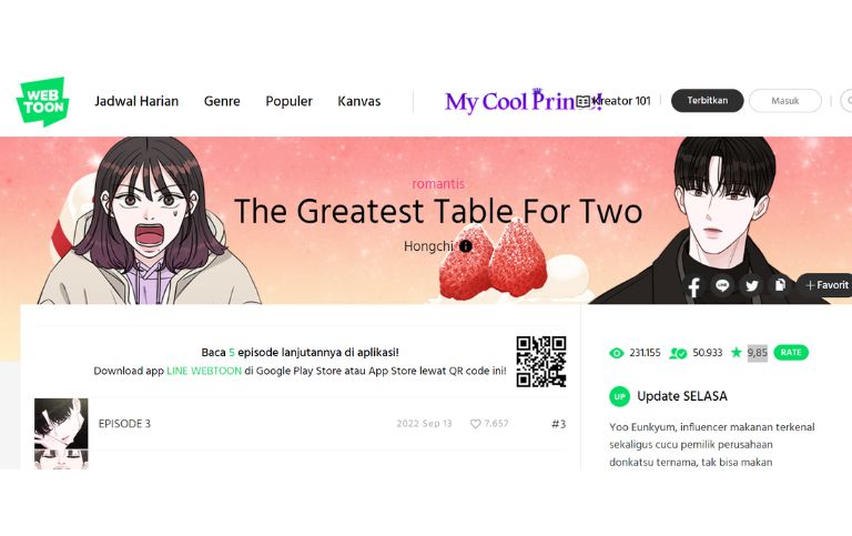Webtoon The Greatest Table For Two